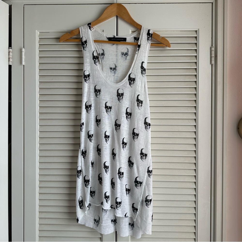 Skull Cashmere tank top
